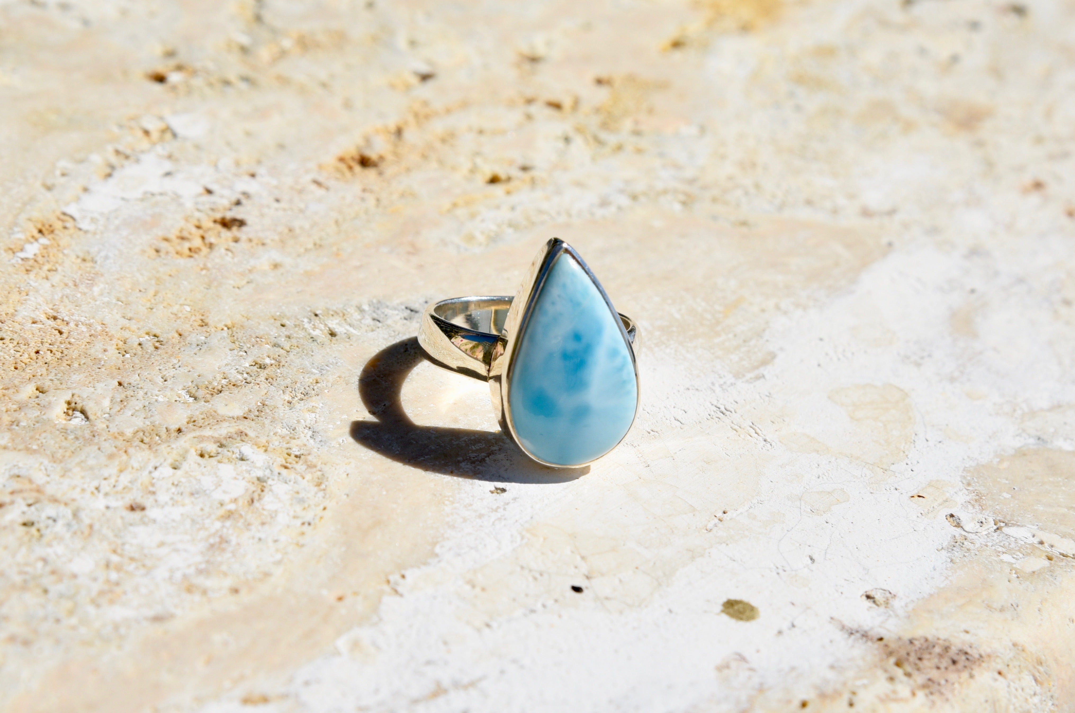 Larimar Ocean Stone Ring – Floridian Ocean Jewelry