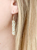 White Coral Dangle Earrings 14k