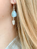 Larimar & Pearl Dangle Earrings