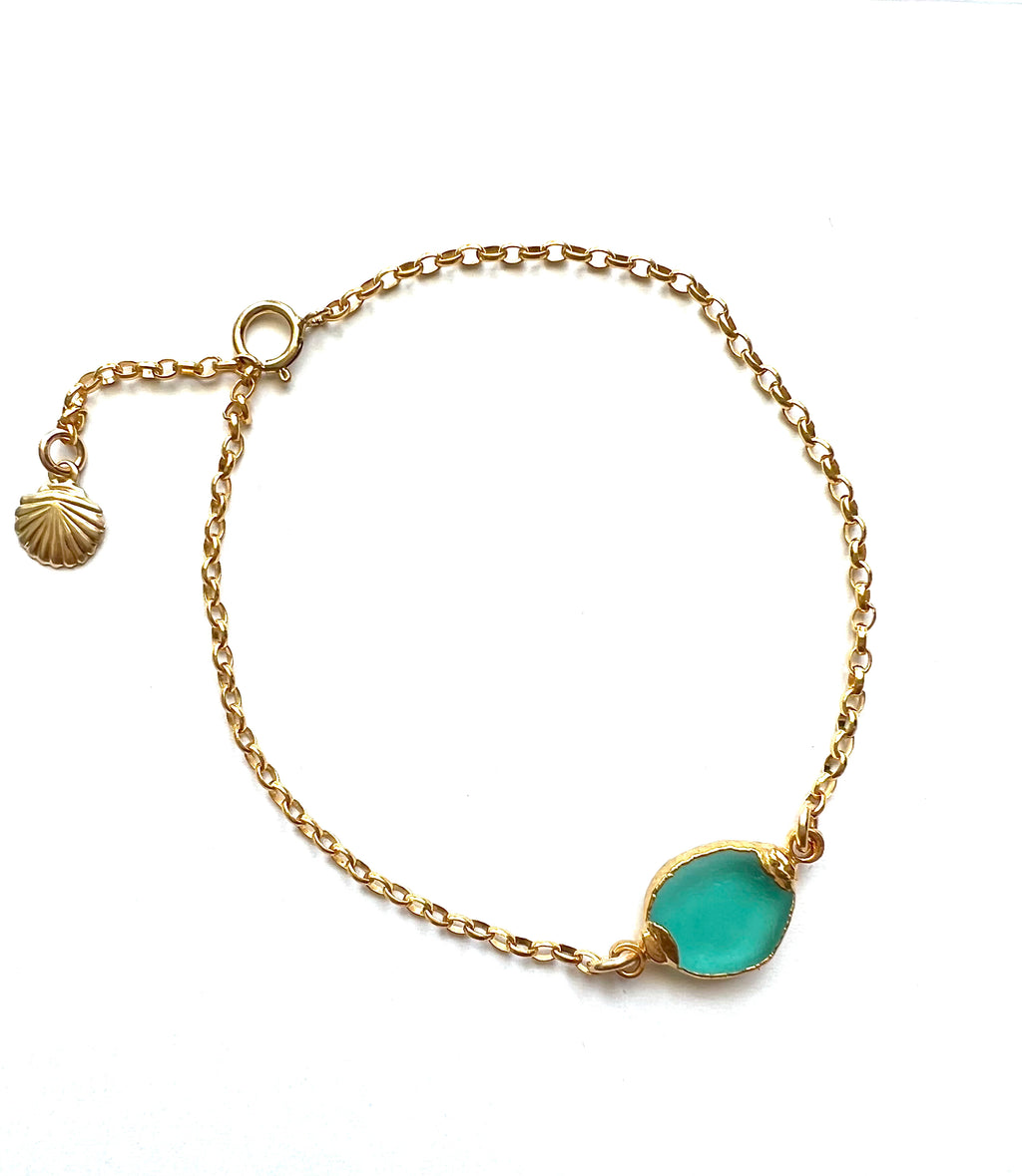 Turquoise Sea Glass Goddess Bracelet